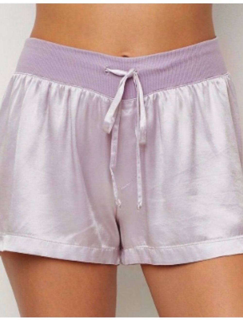 PJ Harlow Lavender Satin Lounge Shorts & Tank